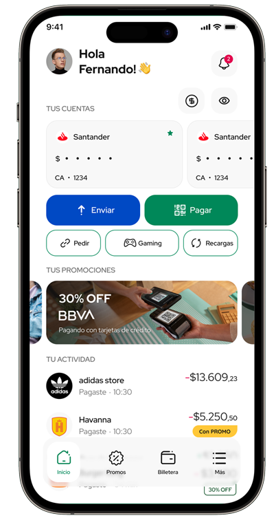MODO payments app screen